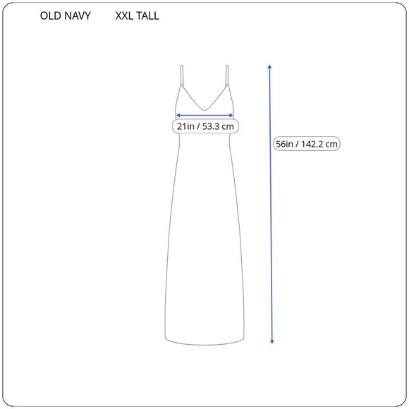 Old Navy Womens Dress XXL Tall Plus Slip Midi Adjustable Spaghetti GEO164E - Picture 4 of 11